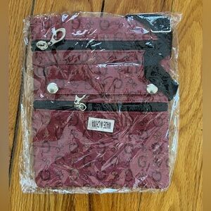 New - 2/$20 - Fake Gucci - Red and Black Patterned Crossbody Bag